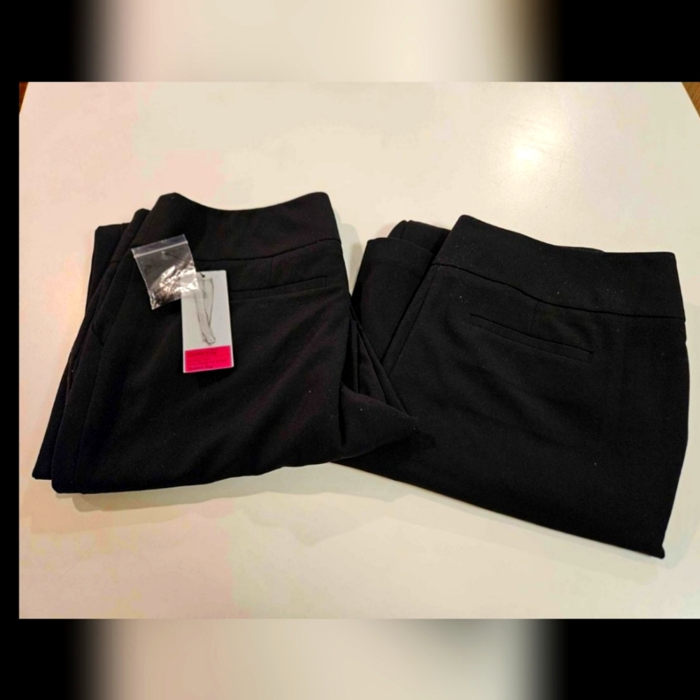 Women's "Curvey Fit" Apt 9 Size 10 NWOT Black Dress Pants